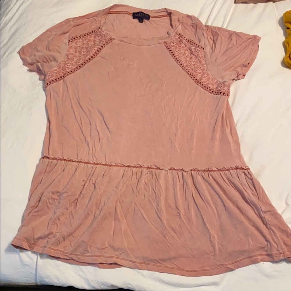 Blush pink flow shirt